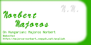 norbert majoros business card